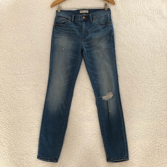 Madewell Denim - Madewell 9in high riser skinny jeans in sadie wash